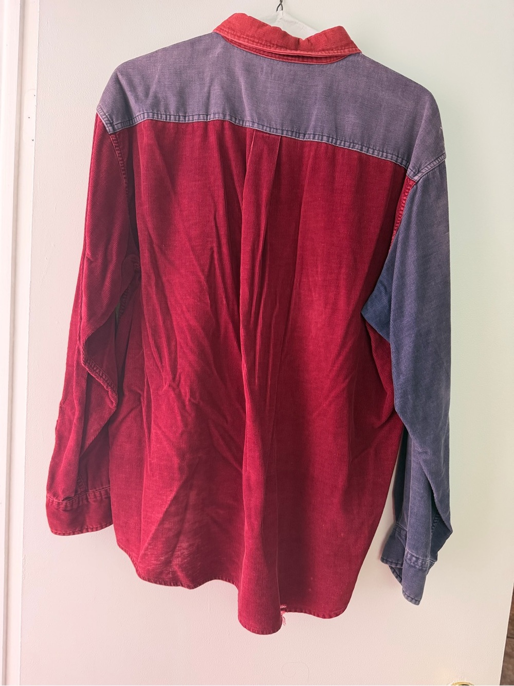 Vintage 90s J. Crew Multi-Panel Corduroy Button-Down Shirt. See description - Picture 5 of 8